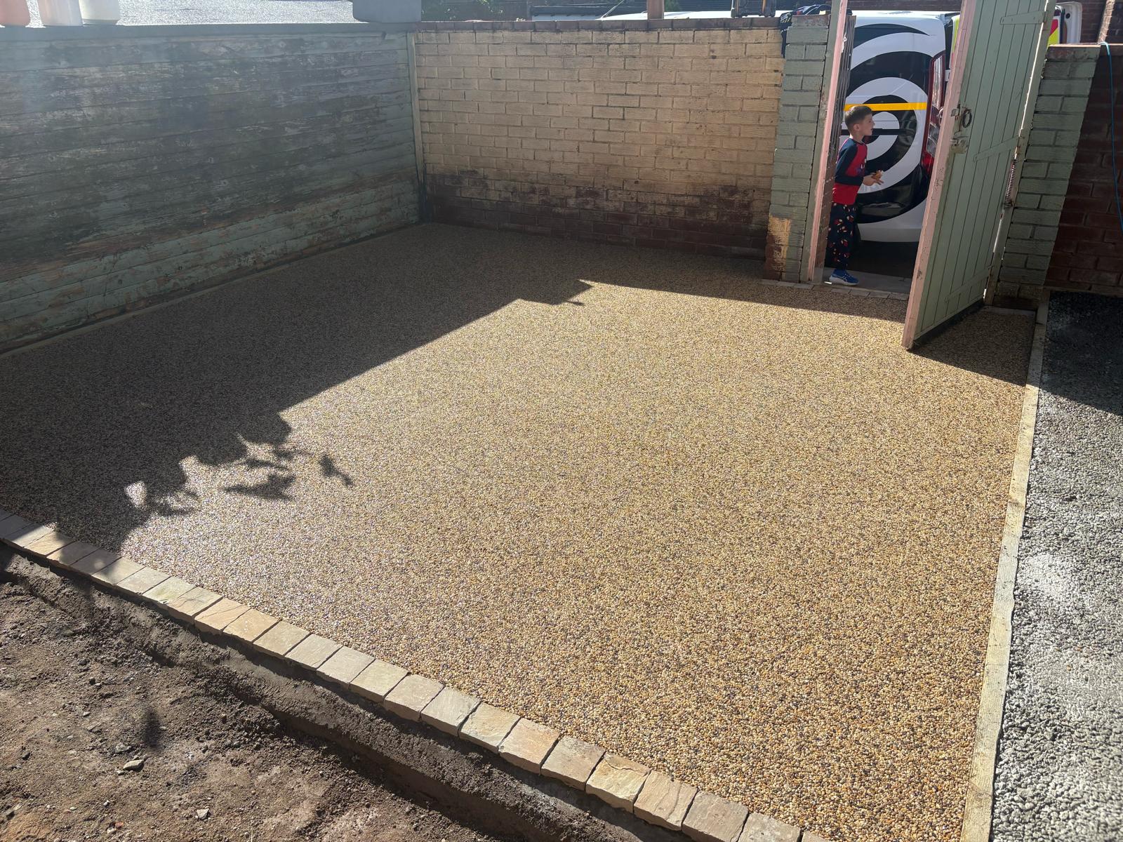 Resin patio and courtyard completed by SBK Groundworks